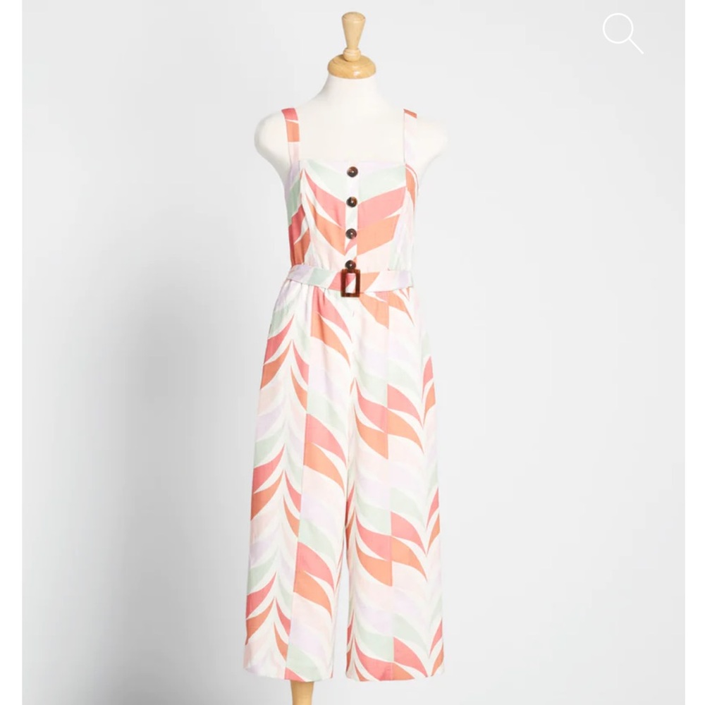 ModCloth x Hutch Start of Spring Cropped Jumpsuit Size 4 - Picture 4 of 13
